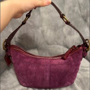 Coach SoHo  Shoulder Bag Purple Suede  9658